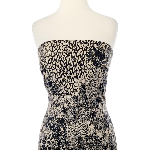 The limited faux snake skin strapless dress size 2 - Picture 2 of 6